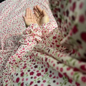 Namaz Chaddar in Cherry Blossom with Floral Print